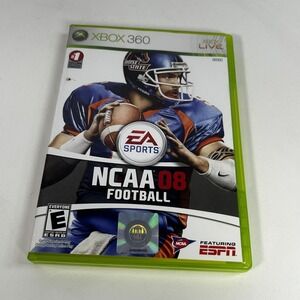 EA Sports NCAA Football 08 Xbox 360 Video Game Boise State Cover Case Manual